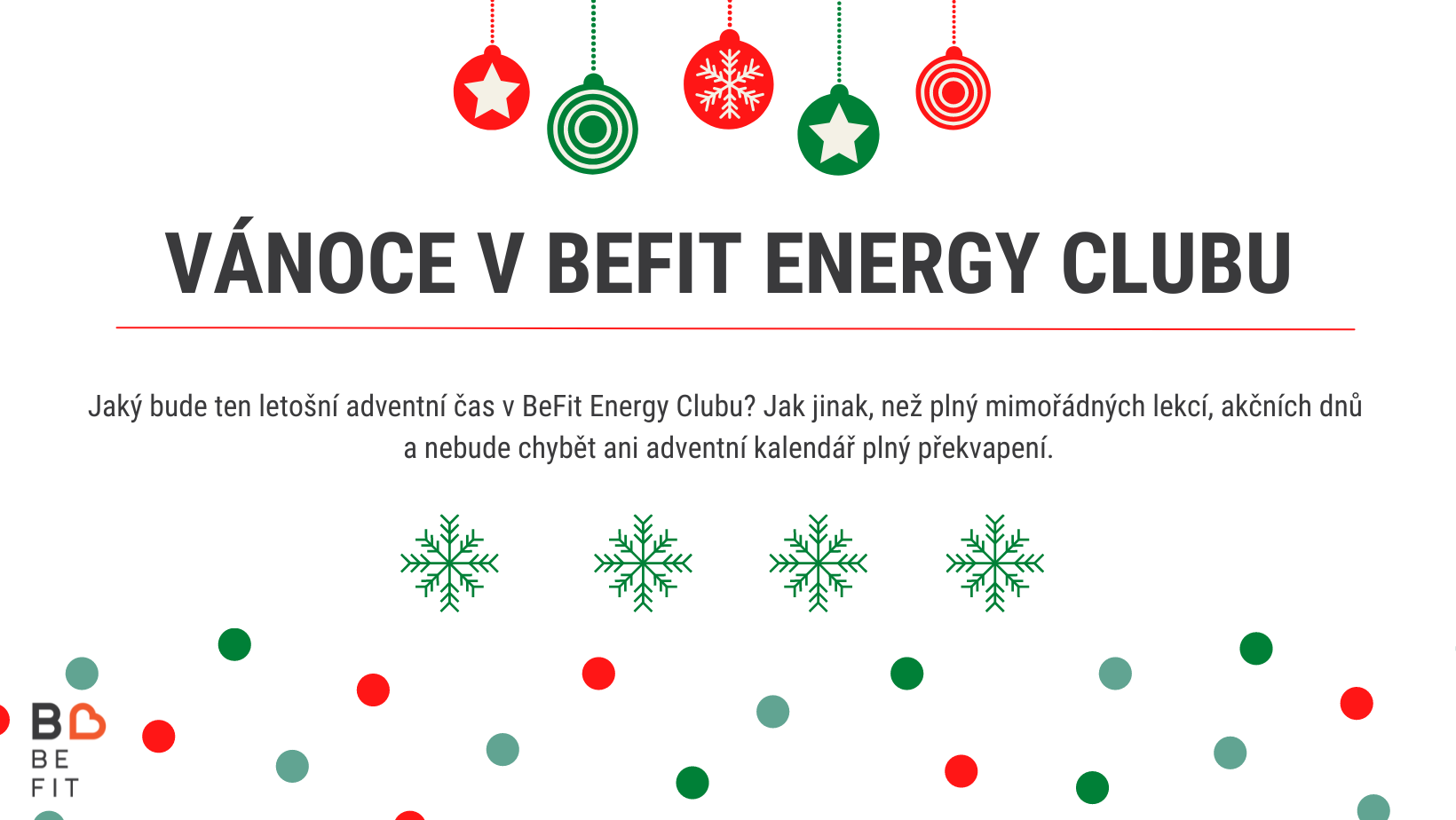 Právě si prohlížíte Vánoce v BeFit Energy Clubu